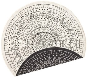 Tappeto da esterno nero e crema , ⌀ 140 cm Porto - NORTHRUGS