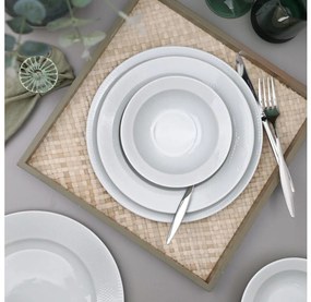 Set da tavola 18 pezzi in porcellana bianca