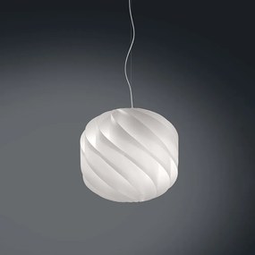 Sospensione Moderna Globe 2 Luci In Polilux Bianco Made In Italy