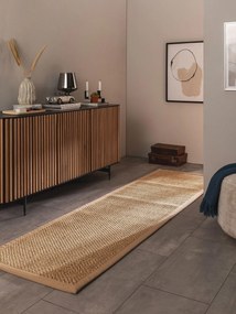 benuta Pure Tappeto sisal Greta Crema 70x300 cm - Tappeto design moderno soggiorno