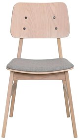 Sedia da pranzo marrone chiaro con seduta grigio chiaro Nagano - Rowico