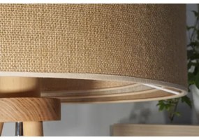 Duolla - Lampada da tavolo YUTE TRIO 1xE27/15W/230V diametro 25 cm marrone/grigio/beige