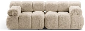 Divano componibile beige in tessuto bouclé 188 cm Bellis - Micadoni Home