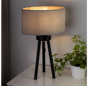 Duolla - Lampada da tavolo OVAL 1xE27/15W/230V diametro 30 cm grigio