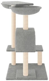 Albero per gatti con tiragraffi grigio chiaro 82 cm