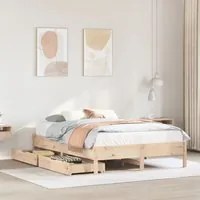 Letto senza Materasso 140x200 cm in Legno Massello di Pino 3301710