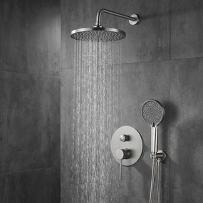 Set doccia da incasso Rea Lungo Stripe Nickel Brush + BOX