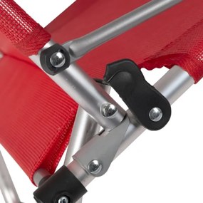 Sedia da campeggio pieghevole rossa