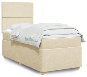 Giroletto A Molle Con Materasso Crema 100x200 Cm İn Tessuto /