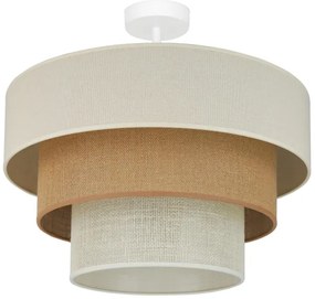 Brilagi Plafoniera DENVER LUNETA 1xE27/15W/230V Ø45 beige/marrone/crema