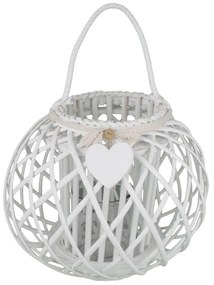 GISELE - lanterna in vimini tondo 20 x 36 cm