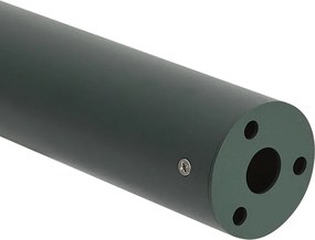 Dissuasore da esterno moderno verde con vetro scanalato con LED solare IP65 - Ribble Mushroom