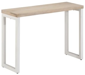 Tavolo Consolle Marrone 110x35x76 Cm Massello Mango E Ferro /