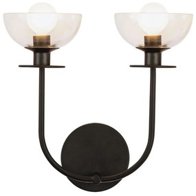 Alora Mood ALM-SYLVIA-2WB-BK-CL - Applique SYLVIA 2xE14/40W/230V nero