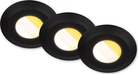 Briloner 7588035 - SET 3xLED plafoniera da soffitto per bagno KLIRA 3xLED/4,9W/230V IP44 nero