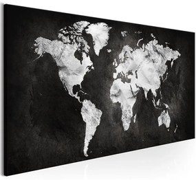 Quadro Twocoloured World  Colore bianco e nero, Dimensioni e Misure 135x45