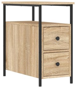 Comodini 2 pz rovere sonoma 30x60x60 cm in legno multistrato