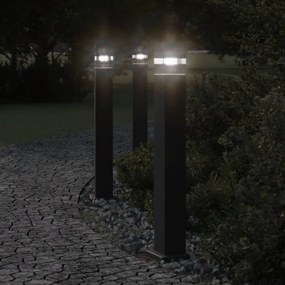 Lampada Da Terra Per Esterni Nera 80 Cm İn Alluminio /
