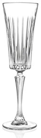Set di 6 bicchieri da champagne in cristallo Edvige, 210 ml - RCR Cristalleria Italiana