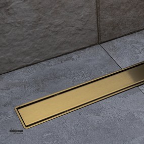 Canalina Di Scarico a Pavimento Piastrellabile 65 Cm "Primo Compact Line" Oro/PVD