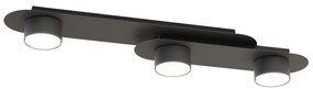 Lampada da soffitto in acciaio STILO 3 nera da interno 3xGX53