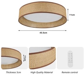 Immax NEO 07288L - LED+CCT dimmerabile plafoniera LONA 36W/230V diam. 45,5 cm + telecomando