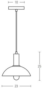 Zambelis 180052 - Lampadario a sospensione con filo 1xE27/40W/230V nero