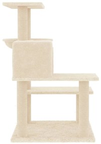 Albero per gatti con tiragraffi in sisal crema 82,5 cm