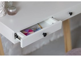 Piantana bianca con piano di lavoro e cassetto Leno - Ragaba