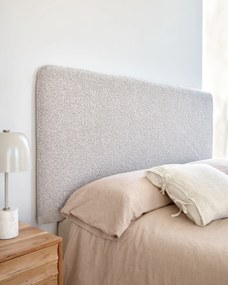 Kave Home - Testiera sfoderabile Dyla in shearling grigio chiaro per letto da 160 cm