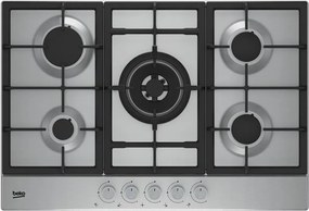 Piano Cottura Beko HAW752C5SX da Incasso 75 cm 5 Fornelli a Gas Acciaio Inossidabile