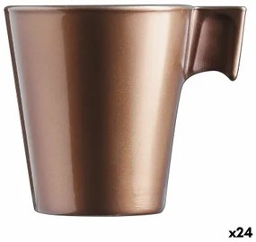 Tazza Mug Luminarc Flashy Marrone Chiaro 80 ml Vetro (24 Unità)
