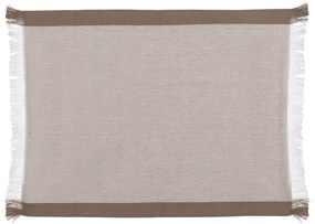 Tovaglietta cotone 35x45 cm tinto filo tortora