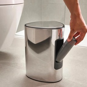 Pattumiera in plastica argentata 5 l Luxe - Joseph Joseph