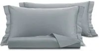 Parure copripiumino matrimoniale raso grigio SmartDecoHome