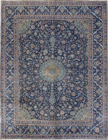 Kashan Tappeto persiano 290 x 380 Blu (Iran) Annodato A Mano