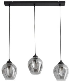 Lampadario a sospensione con filo LILI 3xE27/15W/230V nero/grigio