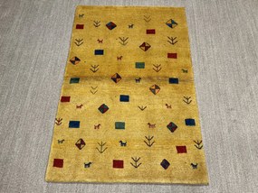 Gabbeh Tappeto persiano 150x100 Giallo (Iran) Annodato A Mano