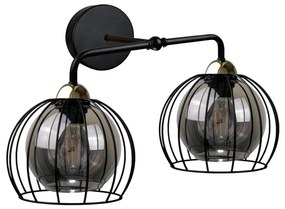 Applique SOLO BLACK 2xE27/60W/230V nero/oro