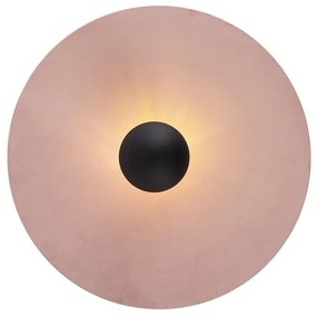 Plafoniera nera paralume piatto rosa 45cm - COMBI