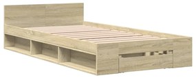 Giroletto cassetto rovere sonoma 90x200 cm legno multistrato