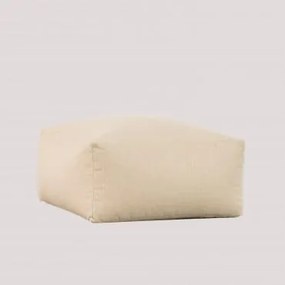 Moduli per divani in tessuto Attus Style Beige Crema & Puff Quadrato - Sklum