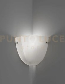 Corner applique a parete bianco lucido 1 luce attacco e27