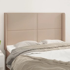 Testiera Ad Orecchio Cappuccino 147x16x118/128 Cm İn Similpelle /