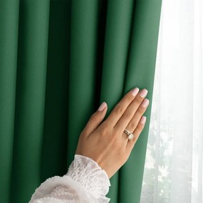 Tenda parzialmente oscurante verde scuro 140x250 cm Carli Tie – Restilo