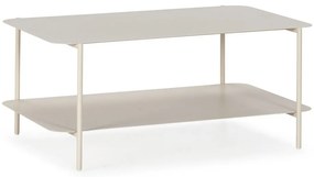 Tavolino da salotto color crema in metallo 58x90 cm Beatrix – MOME