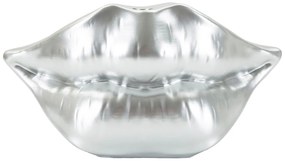 Vaso Mouth Lip Silver Cm 23X8X12 Design Unico e Elegante