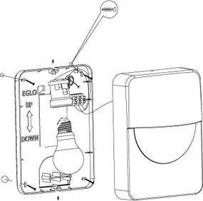 Eglo 98704 - Applique da esterno SALVANESCO 1xE27/28W/230V IP44