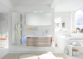 Mobile da bagno sospeso sotto lavabo L 117 x H 48 x P 48 cm bianco, 2 cassetti 1 anta PELIPAL Contea