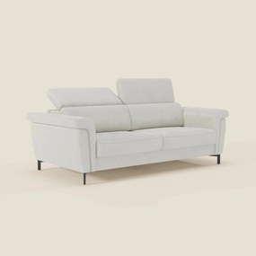 Capri divano letto di design con piedini alti - poggiatesta reclinabili in raffinato tessuto effetto velluto smacchiabile T30
